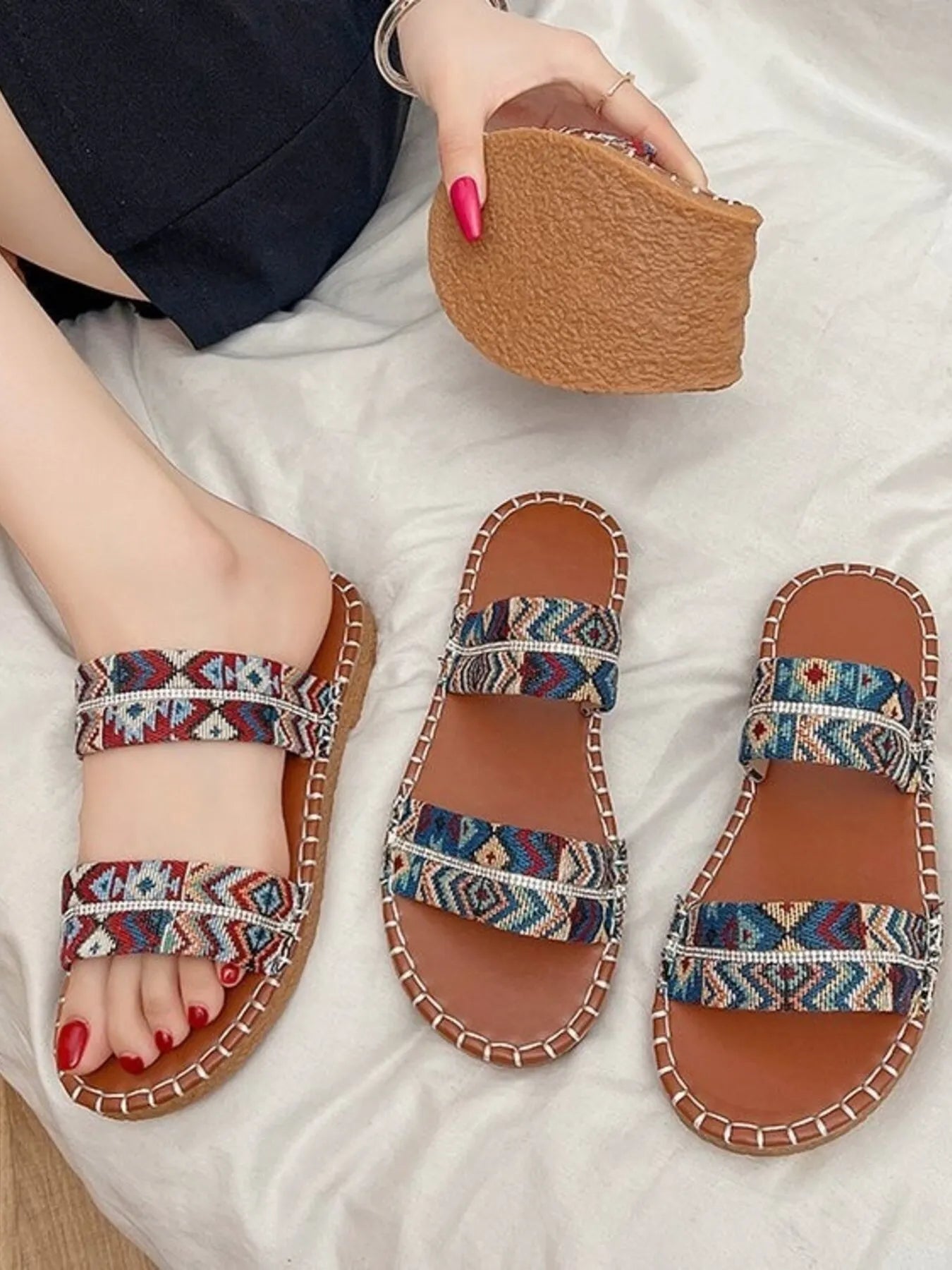 Double Strap Open Toe Sandals