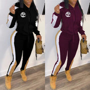 Two piece hooded zipper set