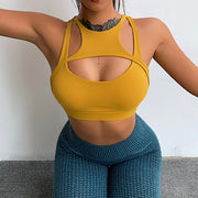Sports Bra Yoga Pad Underwear Ladies Fitness Fit Cropped Tank Top