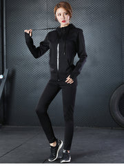 Long-sleeved hooded yoga wear