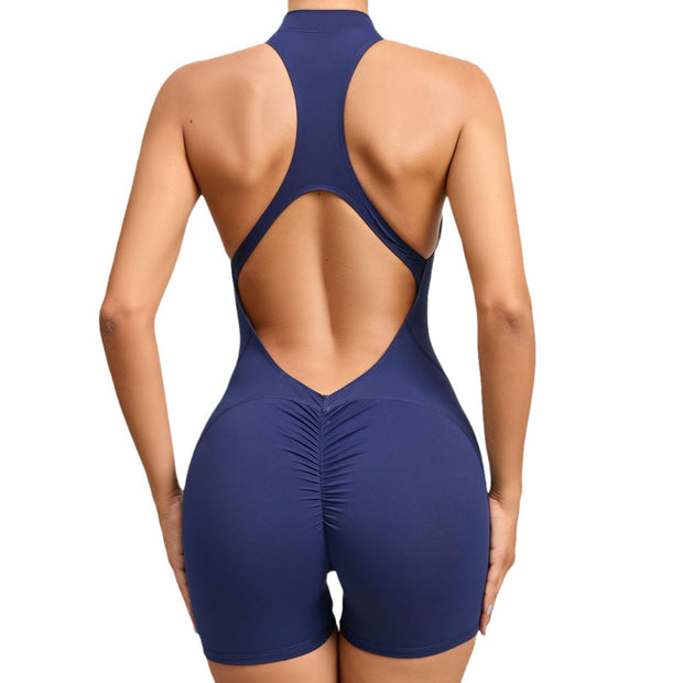 Women's Tight Zipper Yoga Bodysuit