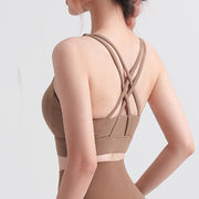 Women's Lined Zipper Yoga Bra