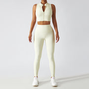 Breathable Zipper Long Sleeve Yoga Suit