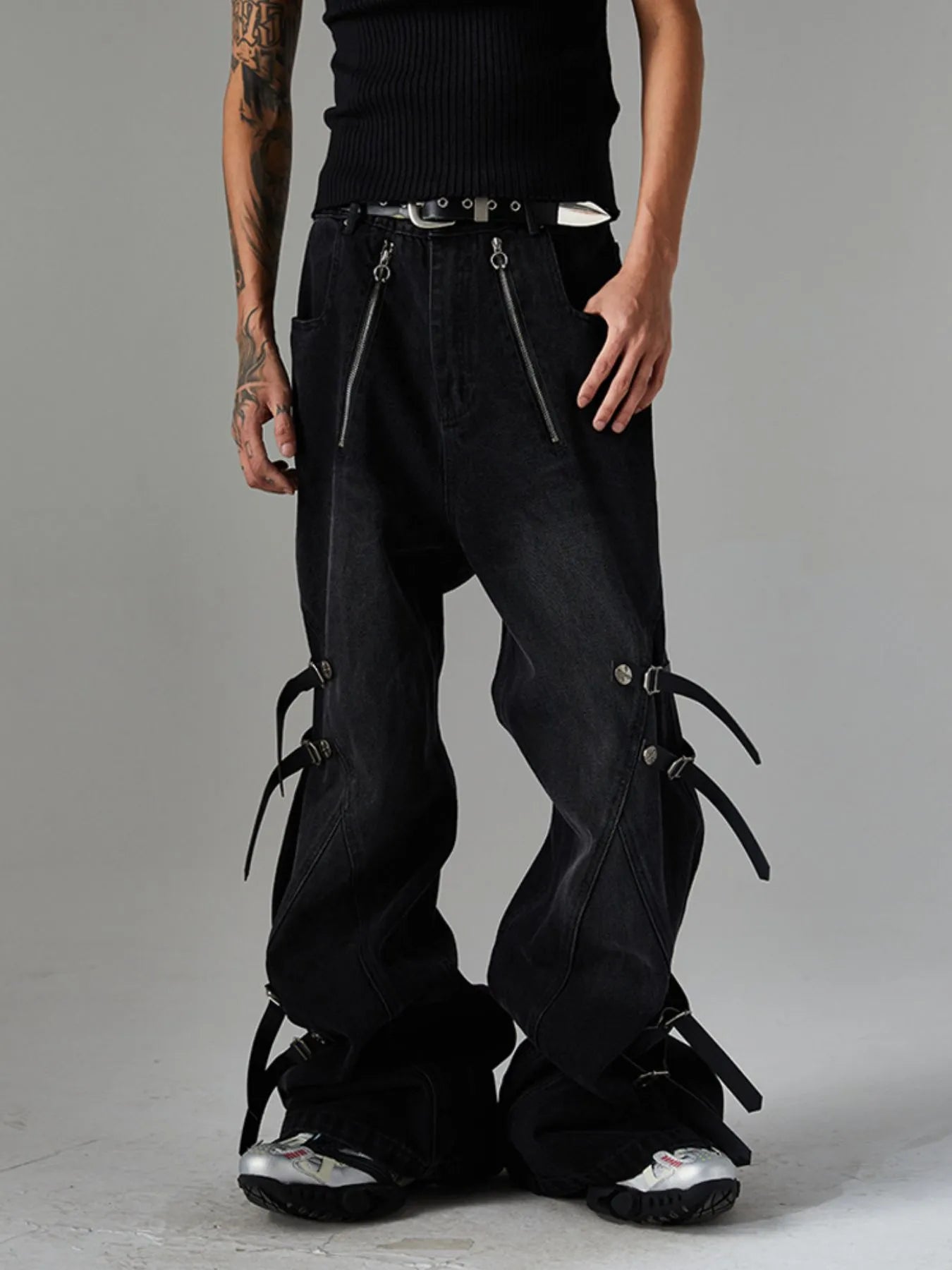 Men's Washed Jeans with Pockets