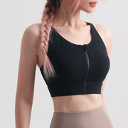 Women's Lined Zipper Yoga Bra