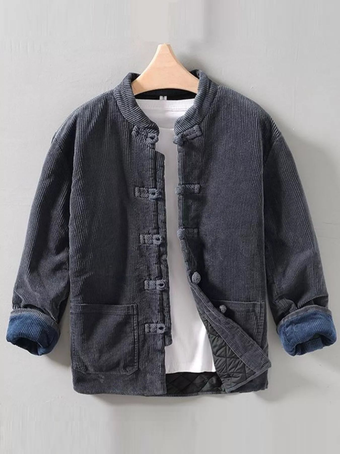 Men's Button Front Long Sleeve Jacket